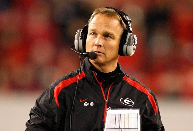ATHENS, GA - NOVEMBER 21:  Head coach Mark Richt of the Georgia Bulldogs against the Kentucky Wildcats at Sanford Stadium on November 21, 2009 in Athens, Georgia.  (Photo by Kevin C. Cox/Getty Images)
