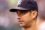 ST. PETERSBURG, FL - SEPTEMBER 28:  Jorge Posada #20 of the New York Yankees watches his team against the Tampa Bay Rays during the game at Tropicana Field on September 28, 2011 in St. Petersburg, Florida.  (Photo by J. Meric/Getty Images)
