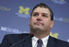 ANN ARBOR, MI - JANUARY 12:  New University of Michigan head football coach Brady Hoke speaks during his introductory press confrence at the Junge Family Champions Center on January 12, 2011 in Ann Arbor, Michigan.  (Photo by Gregory Shamus/Getty Images)
