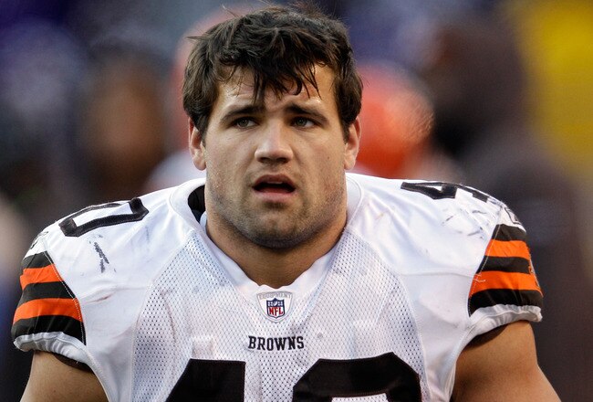 BALTIMORE, MD - DECEMBER 24:  Peyton Hillis #40 of the Cleveland Browns looks on from the sidelines during the closing moments of the Browns 20-14 loss to the Baltimore Ravens at M&T Bank Stadium on December 24, 2011 in Baltimore, Maryland.  (Photo by Rob Carr/Getty Images)