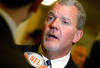 NEW ORLEANS, LA - MARCH 21:  Indianapolis Colts NFL team owner Jim Irsay address the media at the Roosevelt Hotelon March 21, 2011 in New Orleans, Louisiana. Despite a NFL owners imposed lockout in effect since March 12, the league is conducting it's annual owners meeting in New Orleans.  (Photo by Sean Gardner/Getty Images)