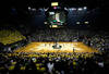EUGENE, OR - JANUARY 13:  The opening tip-off during the Oregon Ducks versus the USC Trojans game at the grand opening of the Matthew Knight Arena on January 13, 2011 at Matthew Knight Arena in Eugene, Oregon.  (Photo by Jonathan Ferrey/Getty Images)