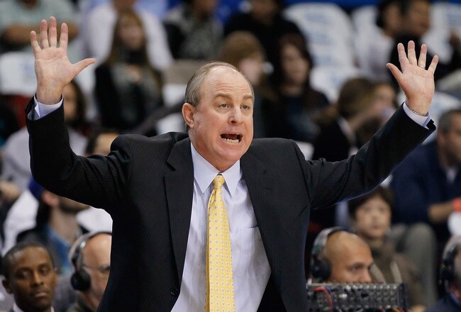 LOS ANGELES, CA - DECEMBER 20:  UCLA Bruins head coach Ben Howland calls out a play against the UC Irvine Anteaters in the second half at LA Sports Arena on December 20, 2011 in Los Angeles, California. UCLA defeated UC-Irvine 89-60.  (Photo by Jeff Gross/Getty Images)