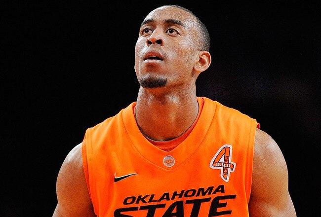 NEW YORK, NY - NOVEMBER 25:  Markel Brown #22 of the Oklahoma State Cowboys shoots a free throw against the Virginia Tech Hokies at the 2011 Dick's Sporting Goods NIT Season Tip-Off at Madison Square Garden on November 25, 2011 in New York City.  (Photo by Patrick McDermott/Getty Images)