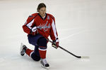 WASHINGTON, DC - NOVEMBER 29: Nicklas Backstrom #19 of the Washington Capitals warms up before the start of the Capitals game against the St. Louis Blues at Verizon Center on November 29, 2011 in Washington, DC.  (Photo by Rob Carr/Getty Images)