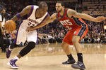 PHOENIX, AZ - JANUARY 13:  Michael Redd #22 of the Phoenix Suns handles the ball during the NBA game against the New Jersey Nets at US Airways Center on January 13, 2012 in Phoenix, Arizona. The Nets defeated the Suns 110-103.   NOTE TO USER: User expressly acknowledges and agrees that, by downloading and or using this photograph, User is consenting to the terms and conditions of the Getty Images License Agreement.  (Photo by Christian Petersen/Getty Images)