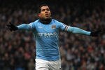 MANCHESTER, ENGLAND - FEBRUARY 05:  Carlos Tevez of Manchester City celebrates after scoring his third goal during the Barclays Premier League match between Manchester City and West Bromwich Albion at the City of Manchester Stadium on February 5, 2011 in Manchester, England.  (Photo by Alex Livesey/Getty Images)