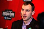 OTTAWA, ON - JANUARY 27:  Team Chara captain Zdeno Chara of the Boston Bruins speaks with the press during the 2012 NHL All-Star Game Player Media Availability at the Westin Ottawa on January 27, 2012 in Ottawa, Ontario, Canada.  (Photo by Gregory Shamus/Getty Images)