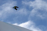 ASPEN, CO - JANUARY 30:  Torstein Horgmo of Norway spins inverted enroute to a sixth place finish in the Men's Snowboard Slopestyle at Winter X Games 15 at Buttermilk Mountain on January 30, 2011 in Aspen, Colorado.  (Photo by Doug Pensinger/Getty Images)