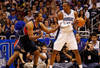 ORLANDO, FL - APRIL 26:  Jason Collins #34 of the Atlanta Hawks guards Dwight Howard #12 of the Orlando Magic during Game Five of the Eastern Conference Quarterfinals of the 2011 NBA Playoffs on April 26, 2011 at the Amway Arena in Orlando, Florida.  NOTE TO USER: User expressly acknowledges and agrees that, by downloading and/or using this Photograph, user is consenting to the terms and conditions of the Getty Images License Agreement.  (Photo by J. Meric/Getty Images)