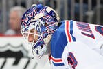 PITTSBURGH, PA - JANUARY 06:  Goaltender Henrik Lundqvist #30 of the New York Rangers in action during the NHL game against the Pittsburgh Penguins at Consol Energy Center on January 6, 2012 in Pittsburgh, Pennsylvania.  The Rangers defeated the Penguins 3-1.  (Photo by Christian Petersen/Getty Images)
