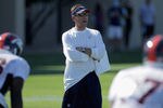 ENGLEWOOD, CO - JULY 28:  Dennis Allen, Defensive Coordinator of the Denver Broncos directs the defense during training camp at the Paul D. Bowlen Memorial Broncos Centre at Dove Valley on July 28, 2011 in Englewood, Colorado.  (Photo by Doug Pensinger/Getty Images)