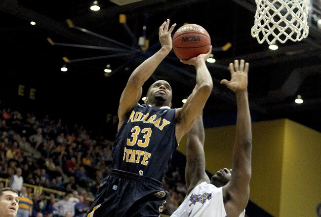 MOREHEAD, KY - JANUARY 18:  Jewuan Long #33 of the Murray State Racers shoots the ball during the OVC game against the Morehead State Eagles at Johnson Arena on January 18, 2012 in Morehead, Kentucky.  (Photo by Andy Lyons/Getty Images)