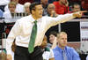 LAS VEGAS, NV - MARCH 10:  Head coach Tim Miles of the Colorado State Rams yells to his players as his team takes on the New Mexico Lobos in a quarterfinal game of the Conoco Mountain West Conference Basketball tournament at the Thomas & Mack Center March 10, 2011 in Las Vegas, Nevada. New Mexico won 67-61.  (Photo by Ethan Miller/Getty Images)