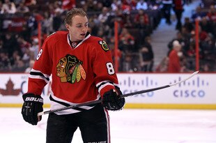 OTTAWA, ON - JANUARY 28:  Patrick Kane #88 of the Chicago Blackhawks and team Chara warms up prior to the 2012 Molson Canadian NHL All-Star Skills Competition at Scotiabank Place on January 28, 2012 in Ottawa, Ontario, Canada.  (Photo by Christian Petersen/Getty Images)