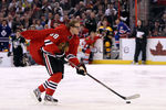 OTTAWA, ON - JANUARY 28:  Patrick Kane #88 of the Chicago Blackhawks and Team Chara takes a shot against Team Alfredsson during the AllState Insureance NHL Breakaway Challenge part of the 2012 Molson Canadian NHL All-Star Skills Competition at Scotiabank Place on January 28, 2012 in Ottawa, Ontario, Canada.  (Photo by Christian Petersen/Getty Images)