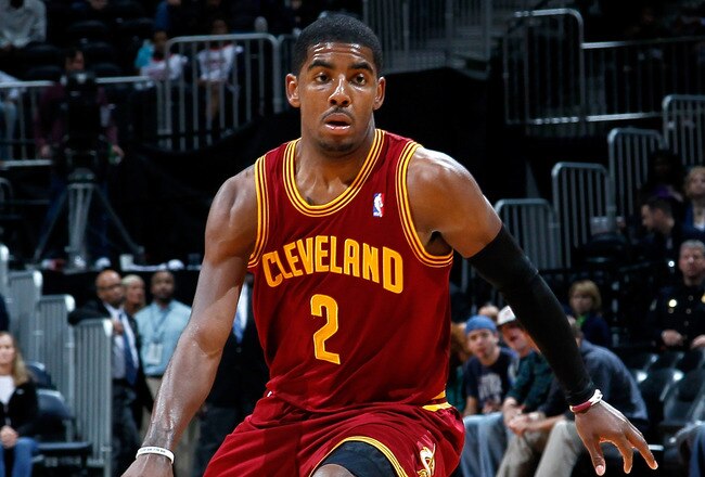 ATLANTA, GA - JANUARY 21:  Kyrie Irving #2 of the Cleveland Cavaliers drives against the Atlanta Hawks at Philips Arena on January 21, 2012 in Atlanta, Georgia.  NOTE TO USER: User expressly acknowledges and agrees that, by downloading and or using this photograph, User is consenting to the terms and conditions of the Getty Images License Agreement.  (Photo by Kevin C. Cox/Getty Images)