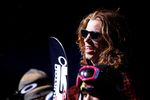 ASPEN, CO - JANUARY 25:  Shaun White of Carlsbad, California takes the podium to receive the gold medal in the Men's Snowboard Superpipe Final at Winter X Games 13 on Buttermilk Mountain on January 25, 2009 in Aspen, Colorado. White became the first to earn back to back Men's Snowboard Superpipe gold medals.  (Photo by Doug Pensinger/Getty Images)