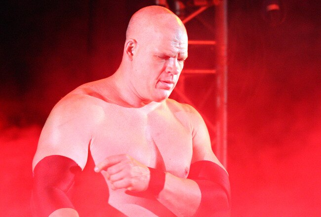 DURBAN, SOUTH AFRICA - JULY 08:  The Big Red Monster Kane during the WWE Smackdown Live Tour at Westridge Park Tennis Stadium on July 08, 2011 in Durban, South Africa.  (Photo by Steve Haag/Gallo Images/Getty Images)