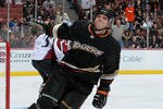 ANAHEIM, CA - JANUARY 22:  Bobby Ryan #9 of the Anaheim Ducks celebrates his first period shorthanded goal against the Colorado Avalanche during the NHL game at Honda Center on January 22, 2012 in Anaheim, California.  (Photo by Victor Decolongon/Getty Images)
