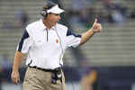SEATTLE - SEPTEMBER 11:  Head coach Doug Marrone of the Syracuse Orange gestures during the game against the Washington Huskies on September 11, 2010 at Husky Stadium in Seattle, Washington. (Photo by Otto Greule Jr/Getty Images)