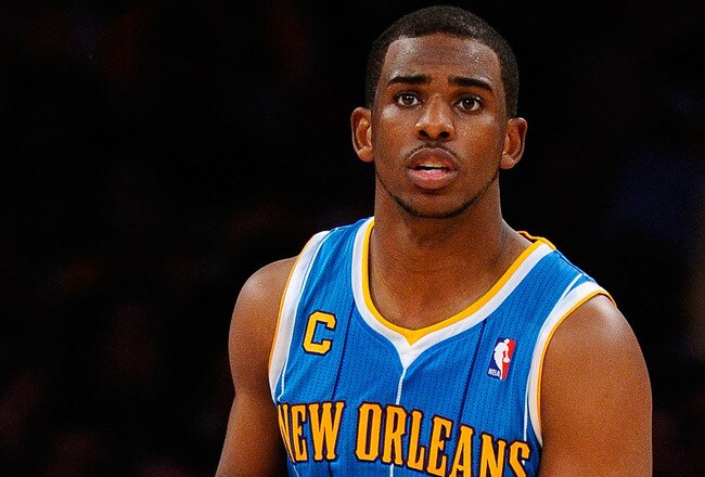LOS ANGELES, CA - APRIL 20:  Chris Paul #3 of the New Orleans Hornets moves the ball while taking on the Los Angeles Lakers in Game Two of the Western Conference Quarterfinals in the 2011 NBA Playoffs on April 20, 2011 at Staples Center in Los Angeles, California. NOTE TO USER: User expressly acknowledges and agrees that, by downloading and or using this photograph, User is consenting to the terms and conditions of the Getty Images License Agreement.  (Photo by Kevork Djansezian/Getty Images)