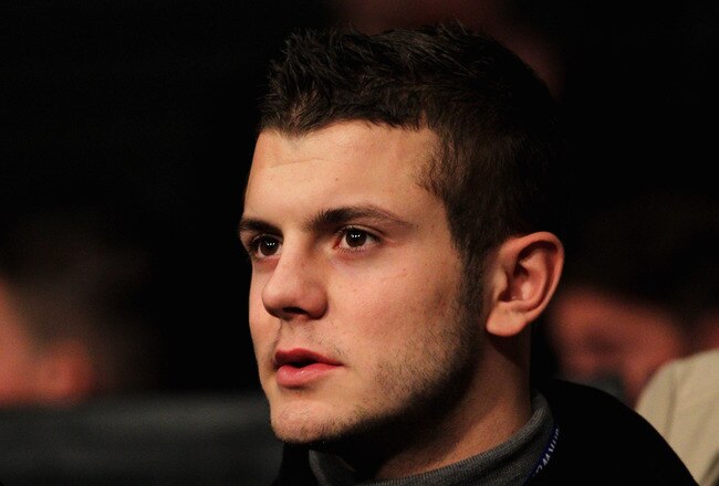 LONDON, ENGLAND - NOVEMBER 05:  Footballer, Jack Wilshere of Arsenal watches Championship Boxing at Wembley Arena on November 5, 2011 in London, England.  (Photo by Dean Mouhtaropoulos/Getty Images)