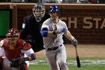 ST LOUIS, MO - OCTOBER 27: Michael Young #10 of the Texas Rangers hits a single to center off of Jaime Garcia #54 of the St. Louis Cardinals during Game Six of the MLB World Series at Busch Stadium on October 27, 2011 in St Louis, Missouri.  (Photo by Rob Carr/Getty Images)