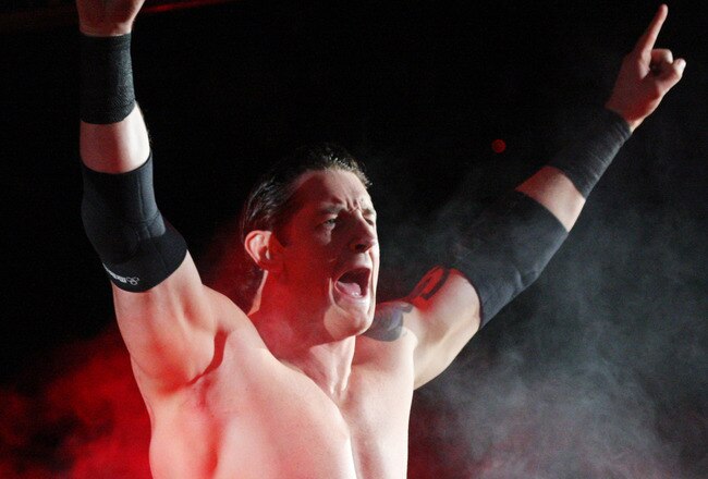 DURBAN, SOUTH AFRICA - JULY 08:  WWE Superstar Wade Barrett is introduced during the WWE Smackdown Live Tour at Westridge Park Tennis Stadium on July 08, 2011 in Durban, South Africa.  (Photo by Steve Haag/Gallo Images/Getty Images)