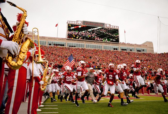 LINCOLN, NE - NOVEMBER 25: The Nebraska Cornhusker marching band waits to play the football team onto the field before their game at Memorial Stadium November 25, 2011 in Lincoln, Nebraska. Nebraska defeated Iowa 20-7. (Photo by Eric Francis/Getty Images)