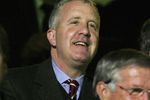 SCUNTHORPE, ENGLAND - SEPTEMBER 20: Randy Lerner, the new Chairman of Aston Villa watches his new team during the Carling Cup Second round match between Scunthorpe United and Aston Villa at Glanford Park on September 20, 2006 in Scunthorpe, England. (Photo by Matthew Lewis/Getty Images)