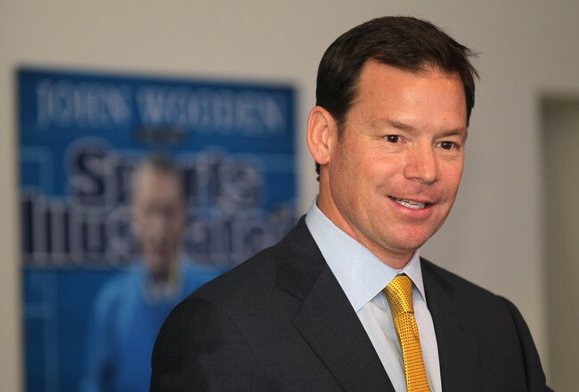 LOS ANGELES, CA - DECEMBER 13:  Jim Mora speaks at a press conference introducing him as head UCLA football coach at the J.D. Morgan Center at UCLA on December 13, 2011 in Los Angeles, California.  (Photo by Stephen Dunn/Getty Images)
