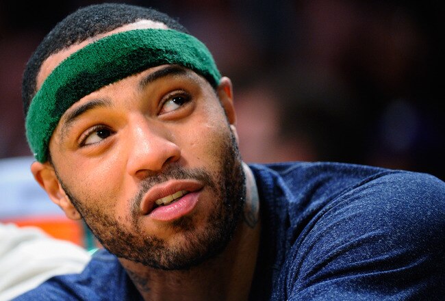 LOS ANGELES, CA - APRIL 03:  Kenyon Martin #4 of the Denver Nuggets during the game against Los Angeles Lakers at Staples Center on April 3, 2011 in Los Angeles, California. NOTE TO USER: User expressly acknowledges and agrees that, by downloading and or using this photograph, User is consenting to the terms and conditions of the Getty Images License Agreement.  (Photo by Kevork Djansezian/Getty Images)