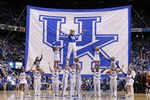 LEXINGTON, KY - JANUARY 21:  The Kentucky Wildcats cheerleaders perform during the game against the Alabama Crimson Tide at Rupp Arena on January 21, 2012 in Lexington, Kentucky.  (Photo by Andy Lyons/Getty Images)