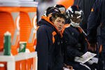 FOXBORO, MA - JANUARY 14:  Tim Tebow #15 of the Denver Broncos sits on the bench in the second half against the New England Patriots during their AFC Divisional Playoff Game at Gillette Stadium on January 14, 2012 in Foxboro, Massachusetts.  (Photo by Al Bello/Getty Images)