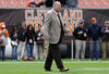 CLEVELAND, OH - OCTOBER 2:  Cleveland Browns president Mike Holmgren greets people on the field prior to to the game between the Cleveland Browns and the Tennessee Titans at Cleveland Browns Stadium on October 2, 2011 in Cleveland, Ohio. (Photo by Jason Miller/Getty Images)