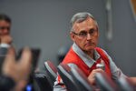 COLUMBUS, OH - MARCH 30:  Head Coach Jim Tressel listens to a member of the media during a press conference before the start of Spring practices at the Woody Hayes Athletic Center at The Ohio State University on March 30, 2011 in Columbus, Ohio. (Photo by Jamie Sabau/Getty Images)