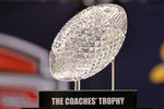 NEW ORLEANS, LA - JANUARY 09:  The Coaches' Trophy is seen prior to the 2012 Allstate BCS National Championship Game at Mercedes-Benz Superdome on January 9, 2012 in New Orleans, Louisiana.  (Photo by Andy Lyons/Getty Images)