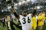 DETROIT - FEBRUARY 05:  Running back Jerome Bettis #36 of the Pittsburgh Steelers celebrates on the field after defeating the Seattle Seahawks in Super Bowl XL at Ford Field on February 5, 2006 in Detroit, Michigan. Bettis announced his retirement after the Steelers defeated the Seahawks 21-10.  (Photo by Harry How/Getty Images)