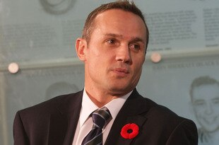 TORONTO, ON - NOVEMBER 09: Steve Yzerman speaks with the media at the Hockey Hall of Fame Induction Photo Opportunity at the Hockey Hall of Fame on November 9, 2009 in Toronto, Canada.  (Photo by Bruce Bennett/Getty Images)