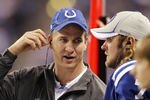 INDIANAPOLIS, IN - DECEMBER 22: Indianapolis Colts quarterback Peyton Manning looks on during the game against the Houston Texans at Lucas Oil Stadium on December 22, 2011 in Indianapolis, Indiana. The Colts defeated the Texans 19-16. (Photo by Joe Robbins/Getty Images)