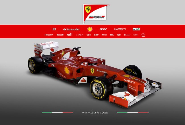 UNSPECIFIED, FEBRUARY 03: In this handout image provided by the Ferrari press office, the new Ferrari F2012 Formula one car is launched online on February 03, 2012. (Photo by Ferrari Press Office via Getty Images)
