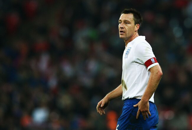 LONDON, ENGLAND - NOVEMBER 15:  John Terry of England looks on during the international friendly match between England and Sweden at Wembley Stadium on November 15, 2011 in London, England.  (Photo by Julian Finney/Getty Images)
