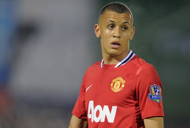ALDERSHOT, ENGLAND - OCTOBER 25:  Ravel Morrison of Manchester United looks on during the Carling Cup fourth round match between Aldershot Town and Manchester United at the EBB Stadium, Recreation Ground on October 25, 2011 in Aldershot, England.  (Photo by Michael Regan/Getty Images)