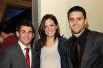 ANAHEIM, CA - NOVEMBER 12:  (L-R) Mixed martial arts fighter Dominick Cruz, actress Mandy Moore and mixed martial arts fighter Carlos Condit attend UFC on Fox:  Live Heavyweight Championship at the Honda Center on November 12, 2011 in Anaheim, California.  (Photo by Jason Merritt/Getty Images)