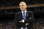 HOUSTON, TX - APRIL 04:  Head coach Jim Calhoun of the Connecticut Huskies looks on from the sidelines against the Butler Bulldogs during the National Championship Game of the 2011 NCAA Division I Men's Basketball Tournament at Reliant Stadium on April 4, 2011 in Houston, Texas.  (Photo by Streeter Lecka/Getty Images)