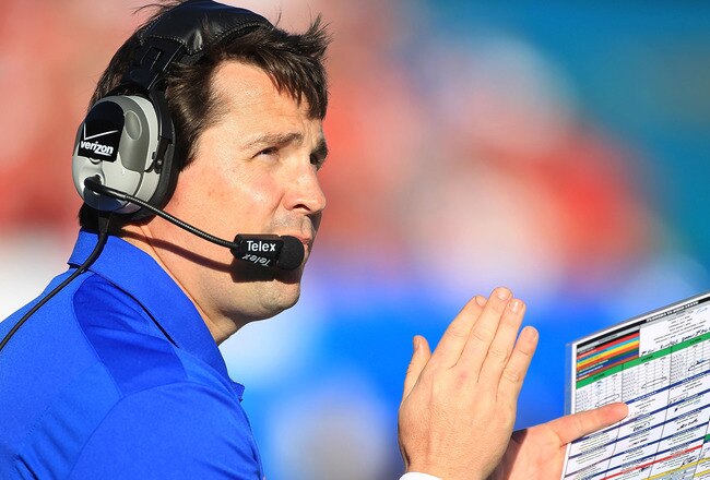 JACKSONVILLE, FL - JANUARY 02:  Head coach Will Muschamp of the Florida Gators waits on the sidelines during the TaxSlayer.com Gator Bowl against the Ohio State Buckeyes at EverBank Field on January 2, 2012 in Jacksonville, Florida.  (Photo by Scott Halleran/Getty Images)