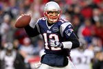 FOXBORO, MA - JANUARY 22:  Tom Brady #12 of the New England Patriots looks to throw against the Baltimore Ravens during their AFC Championship Game at Gillette Stadium on January 22, 2012 in Foxboro, Massachusetts.  (Photo by Jim Rogash/Getty Images)