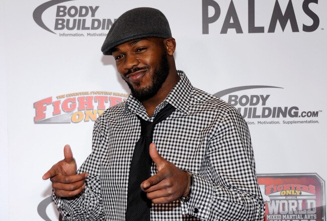 LAS VEGAS, NV - NOVEMBER 30:  Mixed martial artist Jon Jones arrives at the Fighters Only World Mixed Martial Arts Awards 2011 at the Palms Casino Resort November 30, 2011 in Las Vegas, Nevada.  (Photo by Ethan Miller/Getty Images)