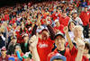 PHILADELPHIA , PA - SEPTEMBER 18:  Fans of the Philadelphia Phillies celebrate their 5 time Eastern Division Champions at the start of their game against of the St Louis Cardinals at Citizens Bank Park on September 18, 2011 in Philadelphia, Pennsylvania.  (Photo by Len Redkoles/Getty Images)